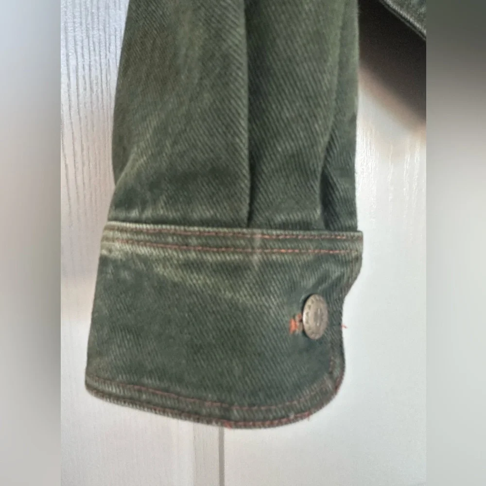 Double D Ranch Vintage Denim Fringe Jacket – Cropped Western Cowgirl M - Picture 8 of 16